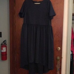 Navy high low dress